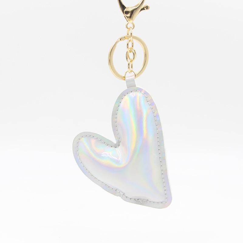 Holiday, Daily Occasion Pu Leather, Alloy Material Heart Shape Pattern Cute Heart Shape Pu Leather Alloy Women's Bag Pendant Keychain