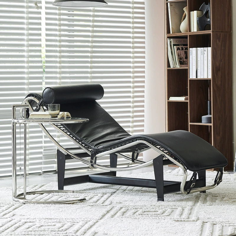 Corbusier diseñador LC4 sillón de acero inoxidable silla casera balcón sillón de oficina silla de almuerzo