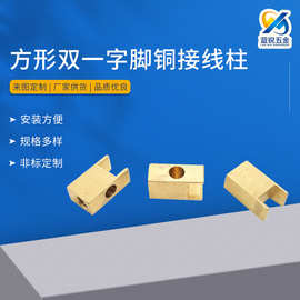 方形双一字脚铜接线柱 电器线路板接线柱端 焊接铆接铜接线柱销售
