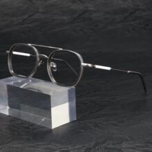 新款双梁纯钛眼镜框飞行员复古蛤蟆镜个性大框板材眼镜架配度数