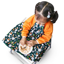 一体式儿童防水高脚餐椅吃饭罩衣 high chair bib 现货一件代发