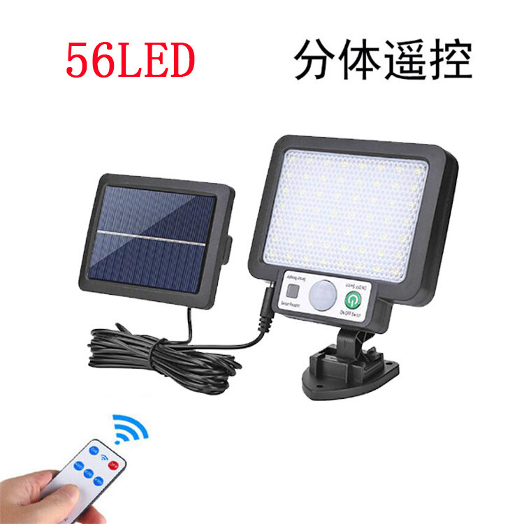 Luz de jardín con energía solar, luz de pared impermeable con sensor de movimiento para exteriores, iluminación para garaje, sensor inteligente, súper brillante.