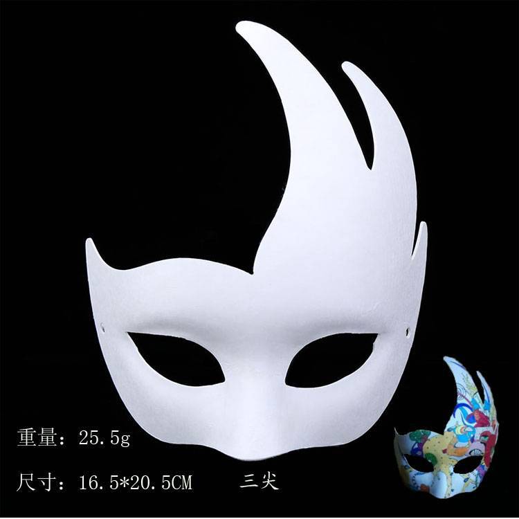 Máscara de zorro de papel maché – DIY, para pintura/teatro/Halloween