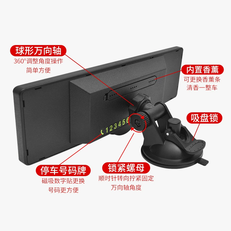 Modified auxiliary rear view mirror carbon fibre