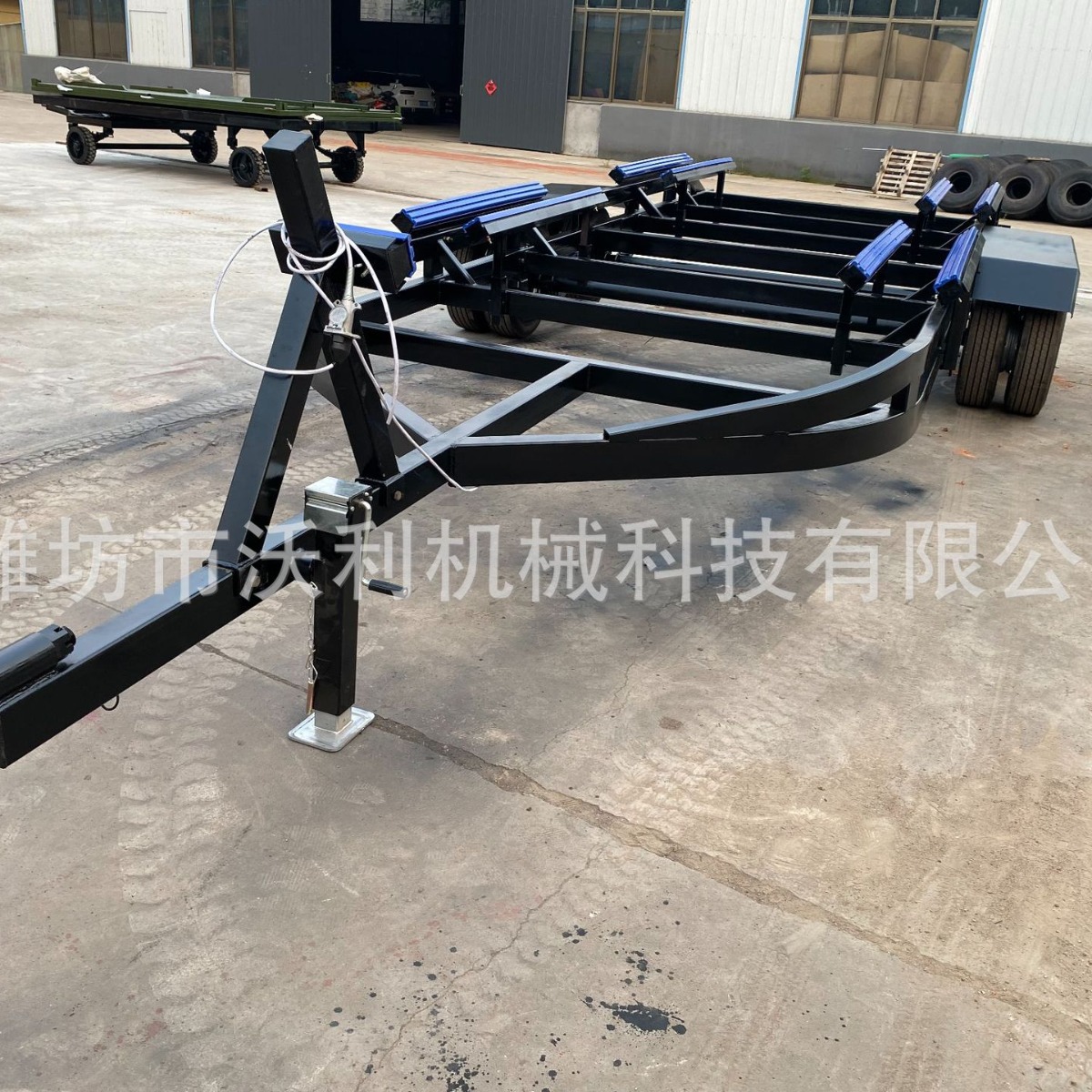 10吨游艇拖车 重型双体船拖 平板拖车冲锋舟拖车牵引挂车