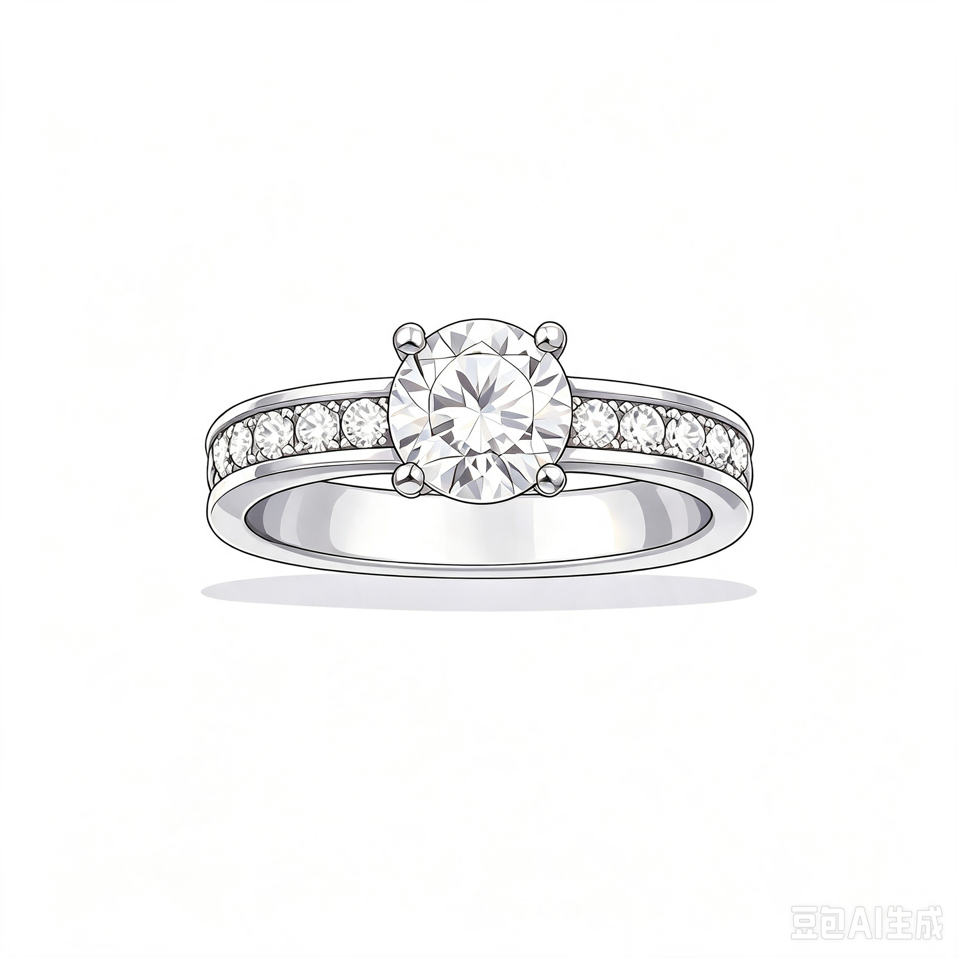 Square claw ring