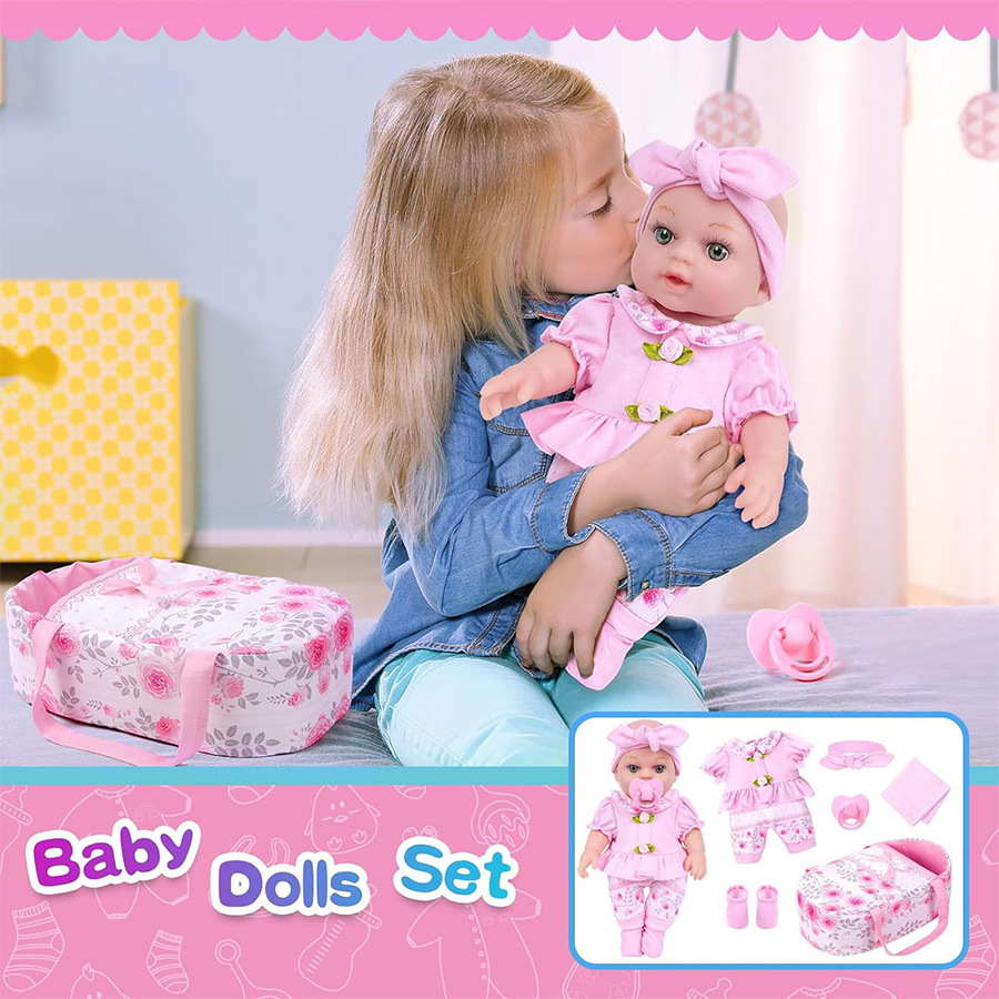 Transfronterizos calientes de 12 pulgadas muñecas de muñecas de muñecas de muñecas de simulación de bebés combinación 30CM muñecas renacidas al por mayor