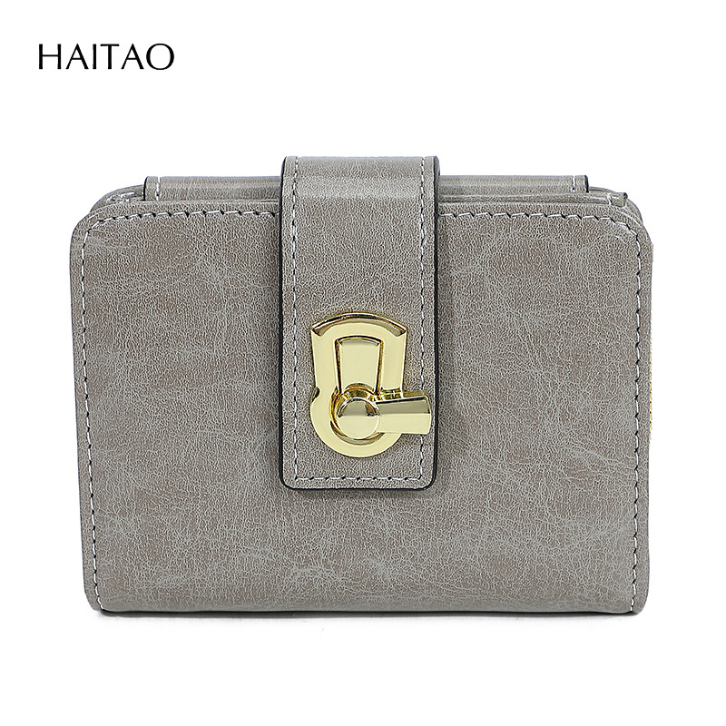 2025 nueva billetera de tres pliegues de venta caliente transfronteriza, billetera corta con múltiples tarjetas, estilo de explosión de piel de aceite