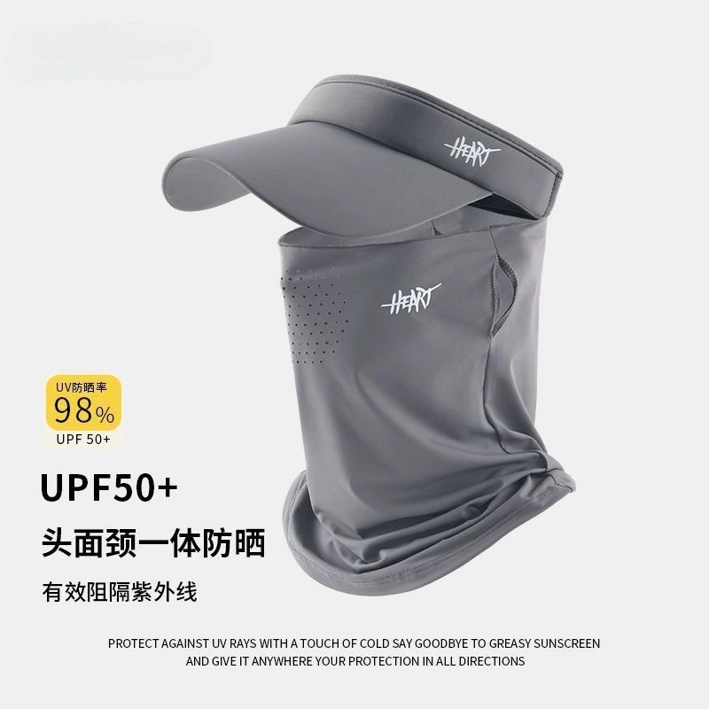 Летняя мужская маска-шапка из ледяного шелка, защита от ультрафиолета, дышащая, для рыбалки, защита шеи, без верха