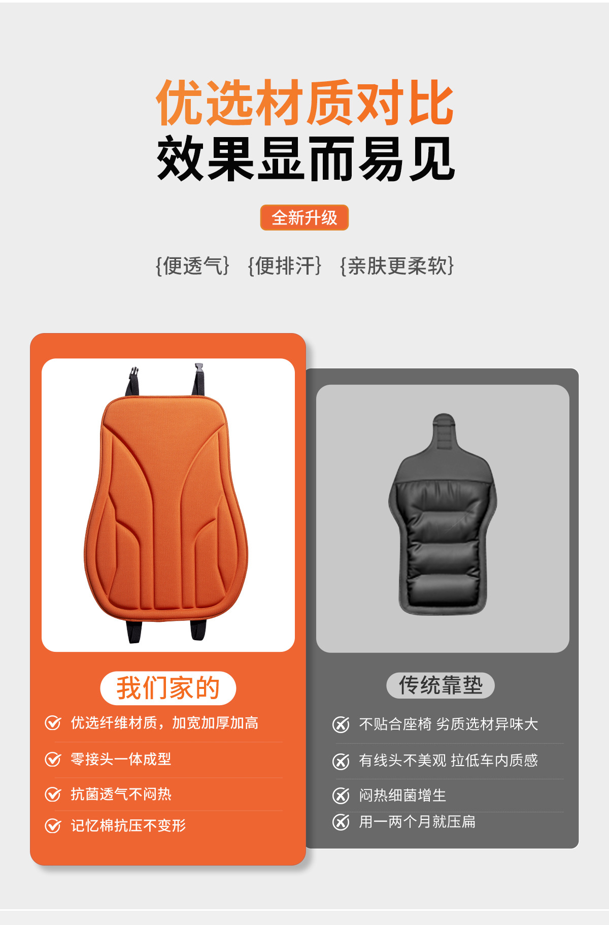 High-quality latex car seat cushion, suitable for all seasons, breathable, non-slip, soft and comfortable, made of seaweed fiber, wholesale from manufacturer
