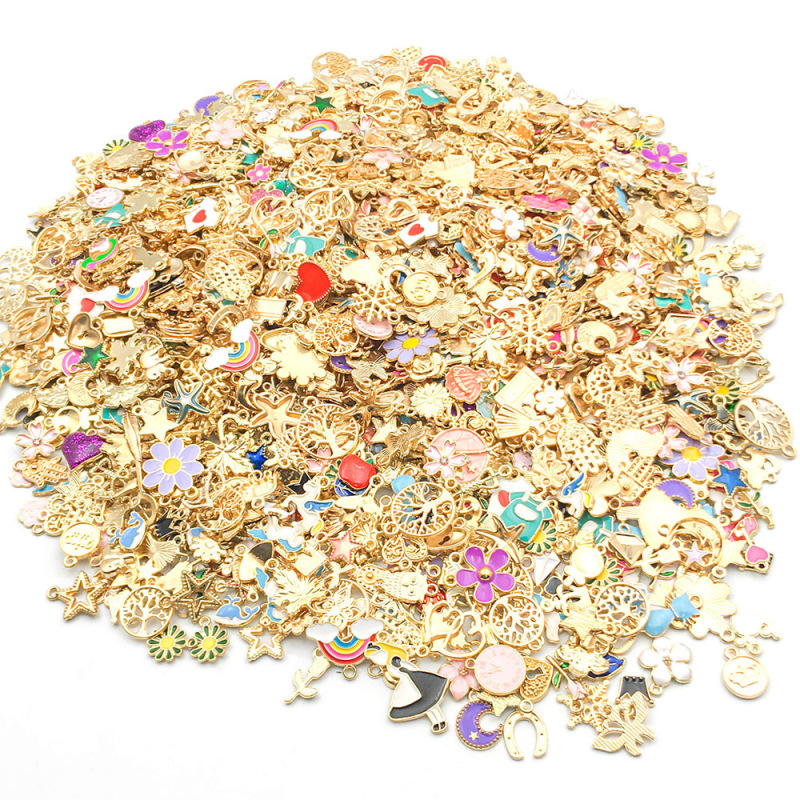 20/50/100 9 色の混合オイルドリップ合金ジュエリーアクセサリー DIY ブレスレットネックレスペンダントペンダントのクロスボーダー特別供給|undefined