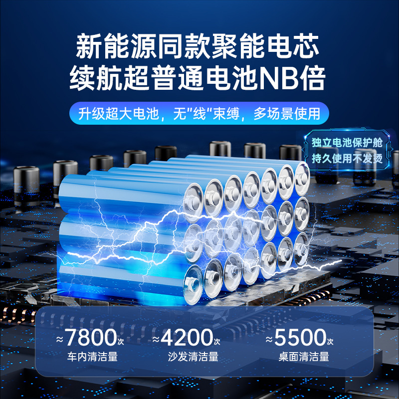 W766 new super suction home car vacuum cleaner flashlight car home wireless compact suction and blowing integrated