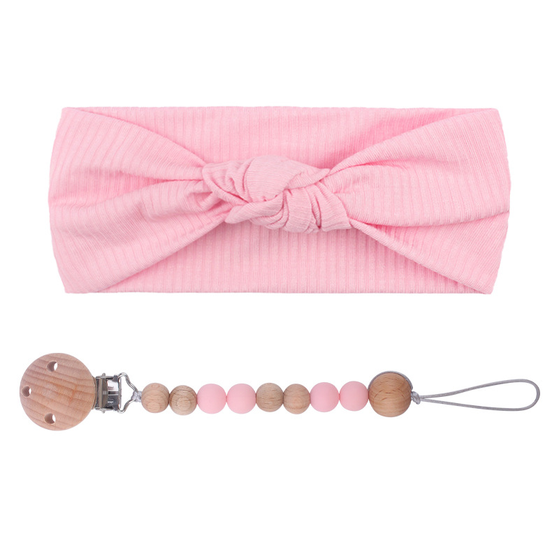 Bebé suministros bebé lindo pelo banda calmante bebé cuentas de silicona mordedor pezón cadena anti-caída traje de cadena Nuevo