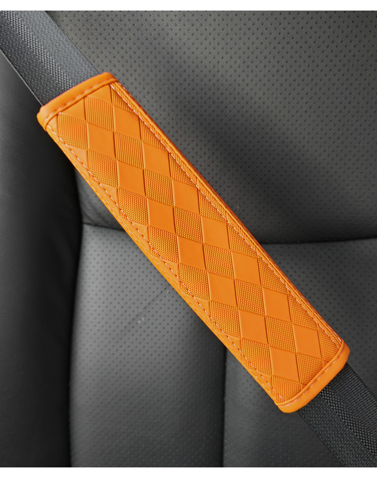 Car Seatbelt Shoulder Pads, Safety Belt Covers, Protective Covers, Leather Shoulder Pads, Interior Accessories, Embossed