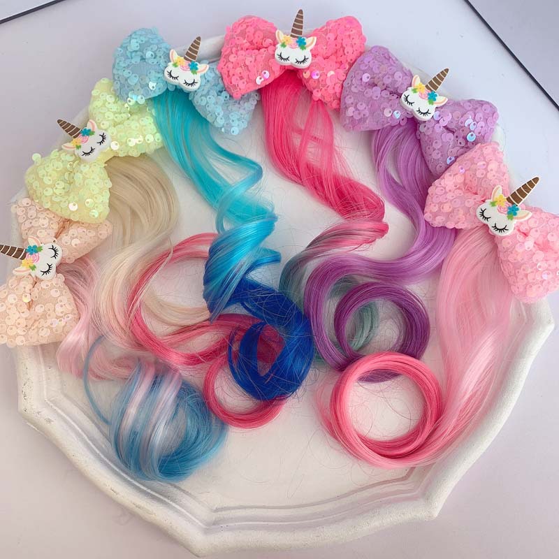 Kid's Cute Unicorn Cloth Bowknot Party Headpieces display picture 2
