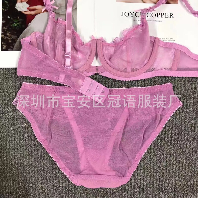 Thin Lace Women bra Set Stock Wholesale Mexico Angola mix bra sets clear