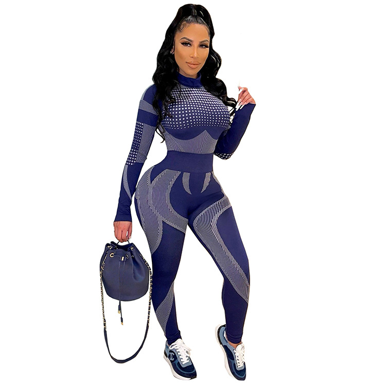leisure sports slim two-piece set nihaostyles wholesale clothes NSGLS103969