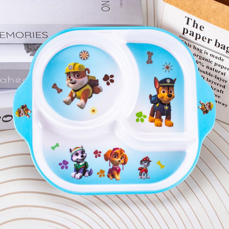 이중 귀 사각 3칸 디너 플레이트 - Paw Patrol