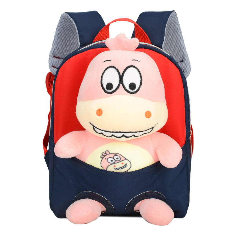 Fábrica de stock nuevo mochila infantil de dibujos animados muñecas de peluche dinosaurios desmontables mochila de jardín de infantes comercio exterior