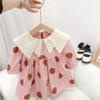 Autumn cute small princess costume, dress with sleeves, Korean style, long sleeve