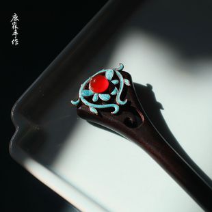 [Jinxiu] Original design Chinese style hairpin for young lady, black sandalwood hairpin, Hanfu, tea suit, ancient hairpin, hairpin for women