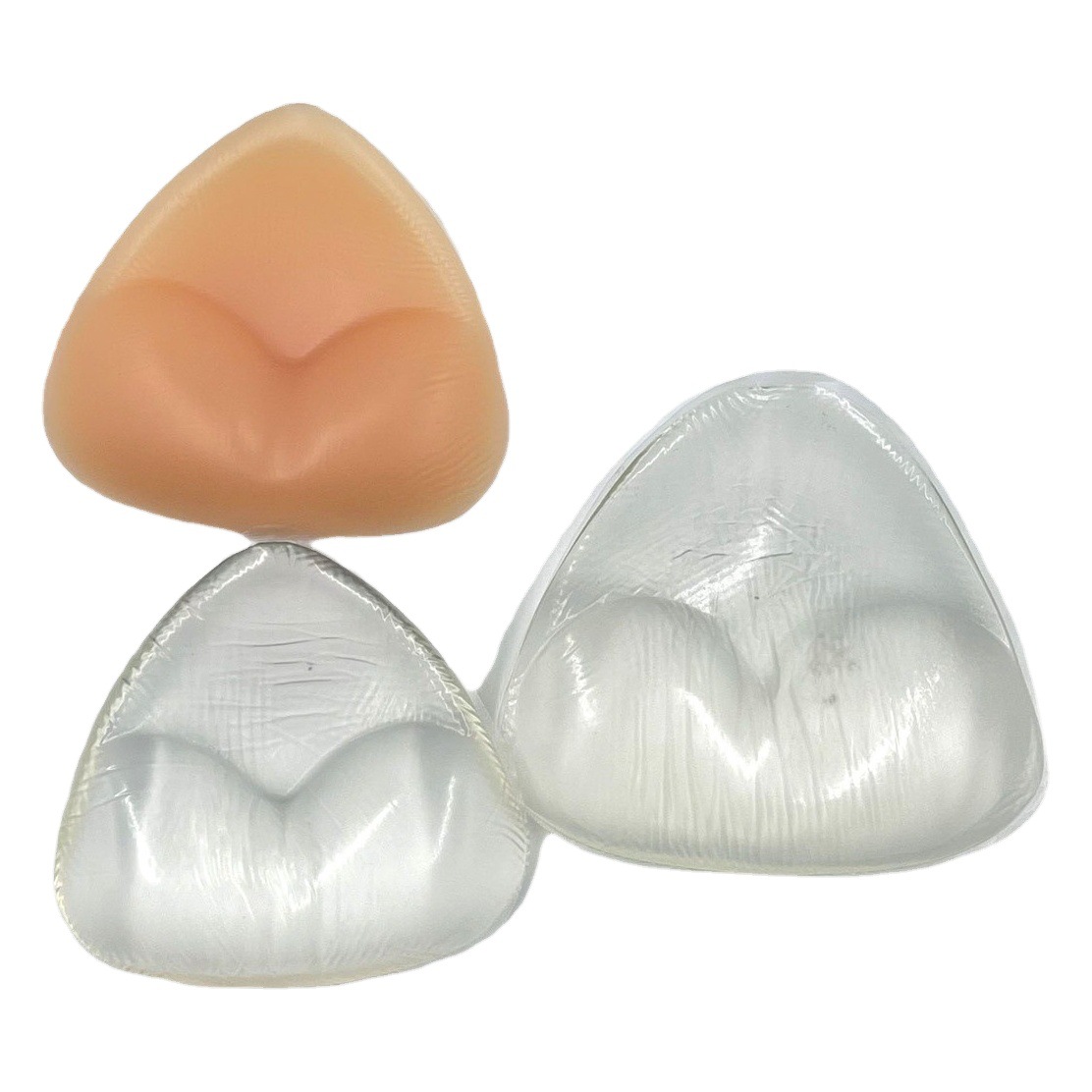 Almohadilla para el pecho fábrica al por mayor almohadilla para el pecho de silicona almohadilla de inserción triángulo transparente engrosada invisible push up almohadilla para el pecho falso inserto de ropa interior