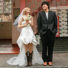 外贸婚纱小个子领证登记轻婚纱法式订婚抹胸晚礼服写真旅拍出门纱