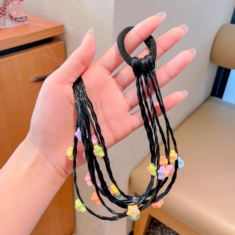 Dulce boxeo fresco peluca infantil Twist trenza anillo de pelo tocado de niña Cola de Caballo alta trenzada color de pelo cuerda de pelo accesorios para el cabello