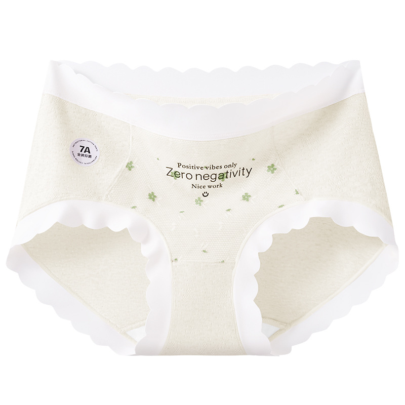 Artesanía de bordado francés Algodón puro cómodo encaje agradable para la piel entrepierna de algodón suave y transpirable entrepierna antibacteriana de grado 7A ropa interior de mujer