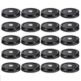 提供亚马逊贴标服务70MM87MM马口铁盖子带孔梅森罐一体盖