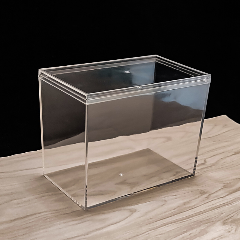 Caja de plástico cuadrado de alta transparente Douyu caja de alimentación mini caramelo Delgado cristal barro caja de embalaje al por mayor