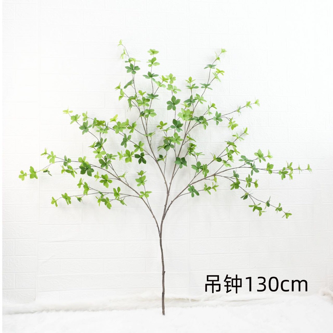 Nórdico artificial planta verde sola campana japonesa rama planta borracho madera rama flor arreglo interior escritorio Sala Decoración