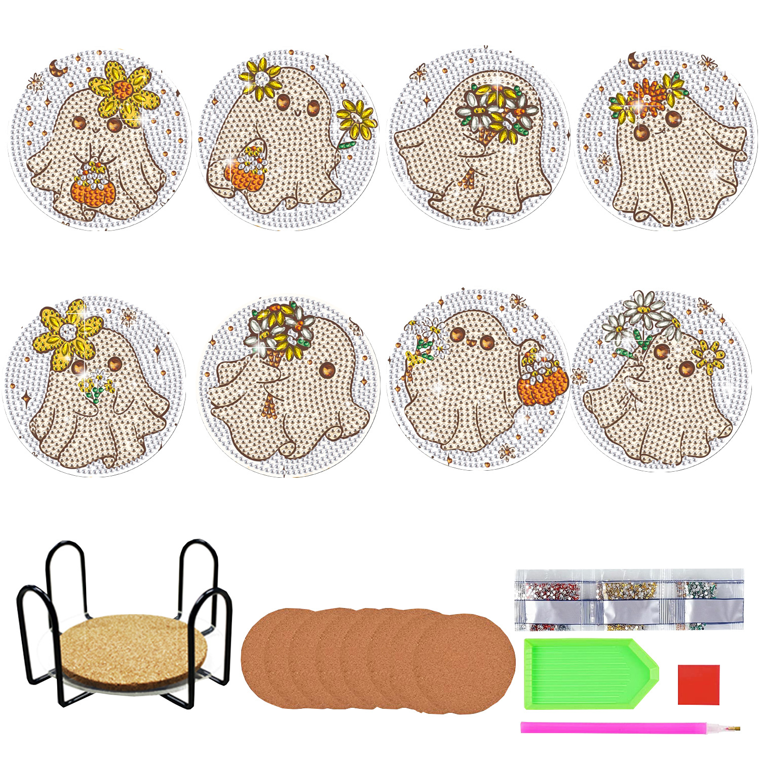 Nuevo diamante piedra pintura montaña redonda placemat niños DIY hecho a mano 5D pintado a mano mundo submarino creativo pasta diamante pintura