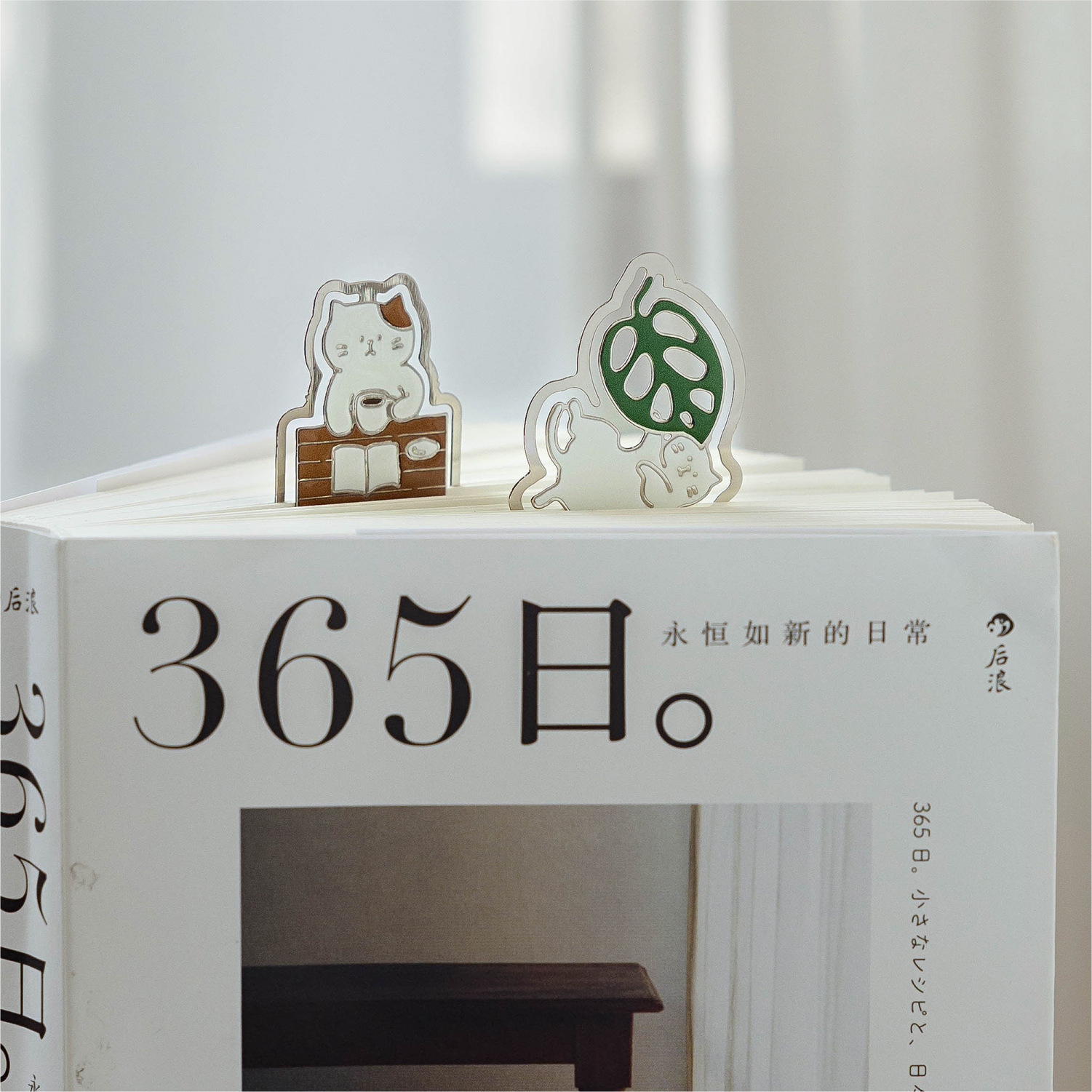 Mo Mo Metal Bookmark Cat Life Little Theatre Series Cute Cartoon Student Gift Reading Book Pages