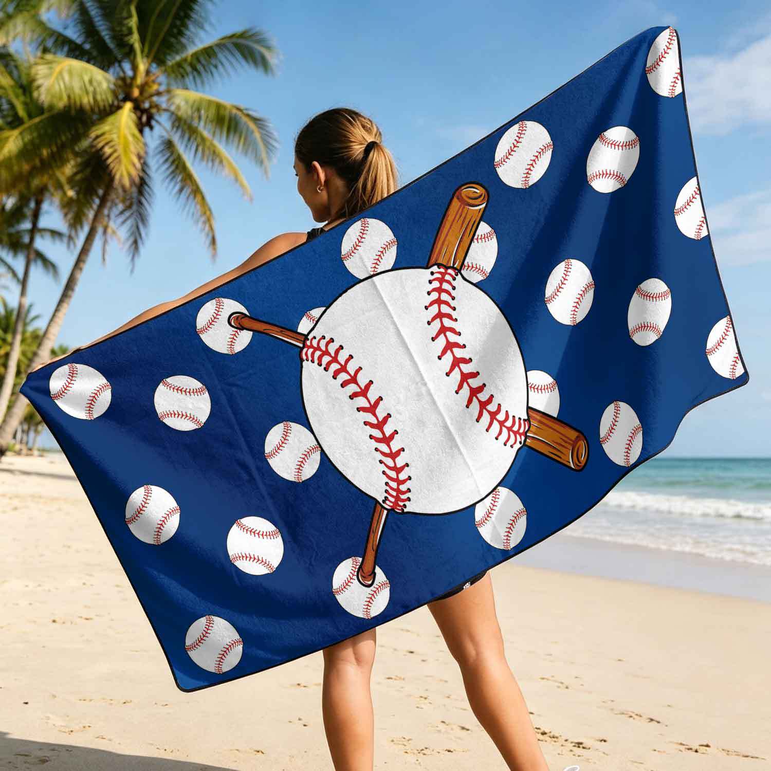 Printed bath towel and car seat cover 2-in-1, ultra-fine fiber outdoor beach and car dual-use universal seat cushion