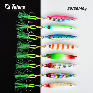 Multi-color Luya red-eye small iron plate Spanish mackerel black bait 20g30g40g with hook in stock wholesale