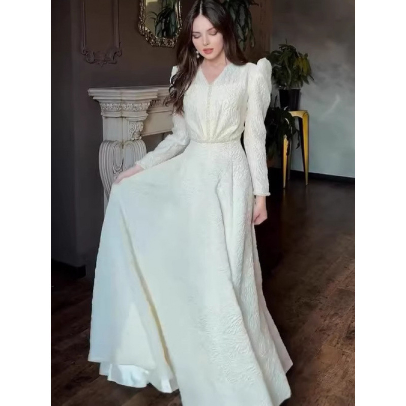2026 New Cross-Border European and American Style Foreign Trade Long Printed Elegant Waist-Cinching Dress 2026 New Cross-Border European and American Style Foreign Trade Long Printed Elegant Waist-Cinching Dress
