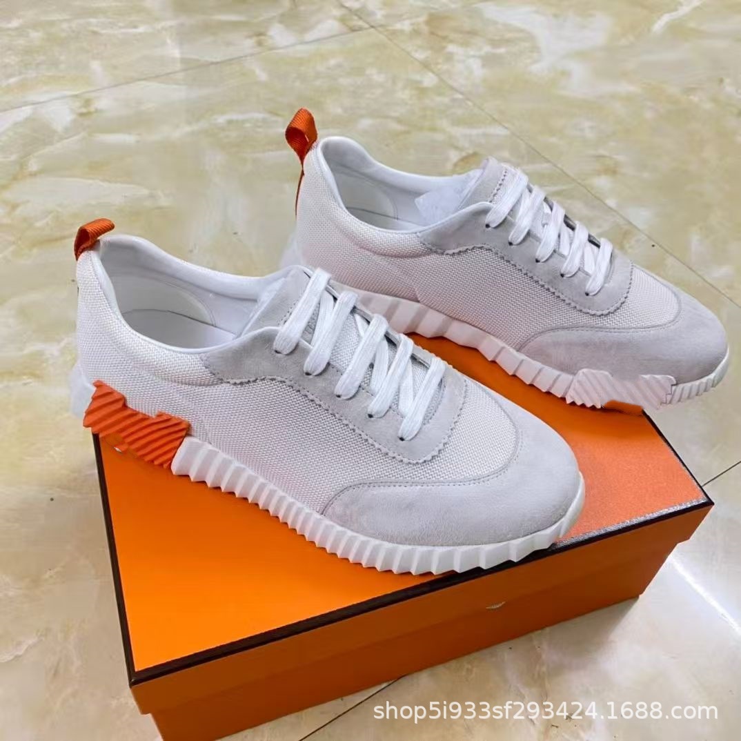 欧美外贸23新款H牛皮运动透气潮流鞋女网红同款舒适男鞋批发板鞋