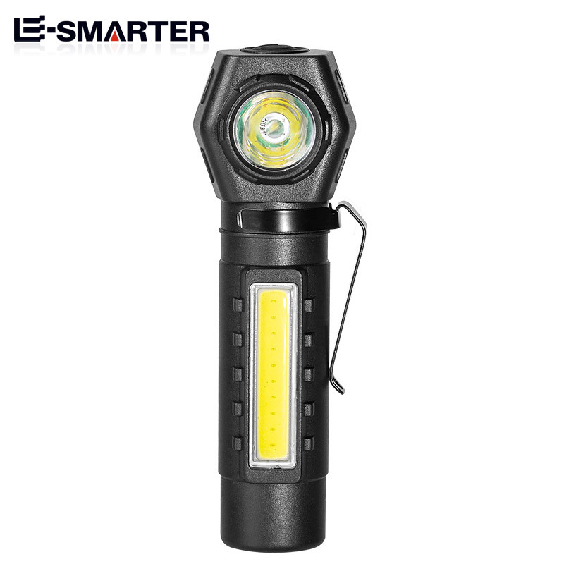 Transfronterizo nuevo al aire libre LED de aleación de aluminio USB recargable COB linterna fuerte luz de largo alcance faro LED camping Luz