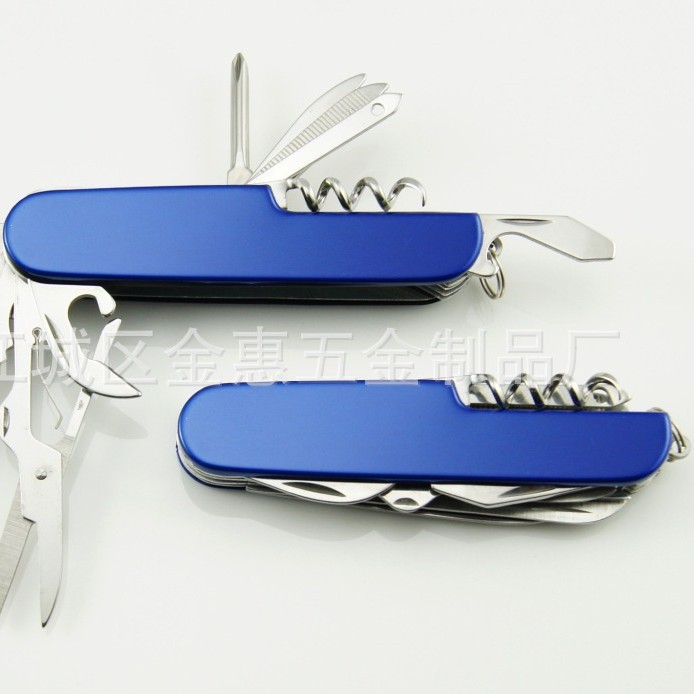 11开多功能小刀 不锈钢军刀 电泳颜色11开小刀
