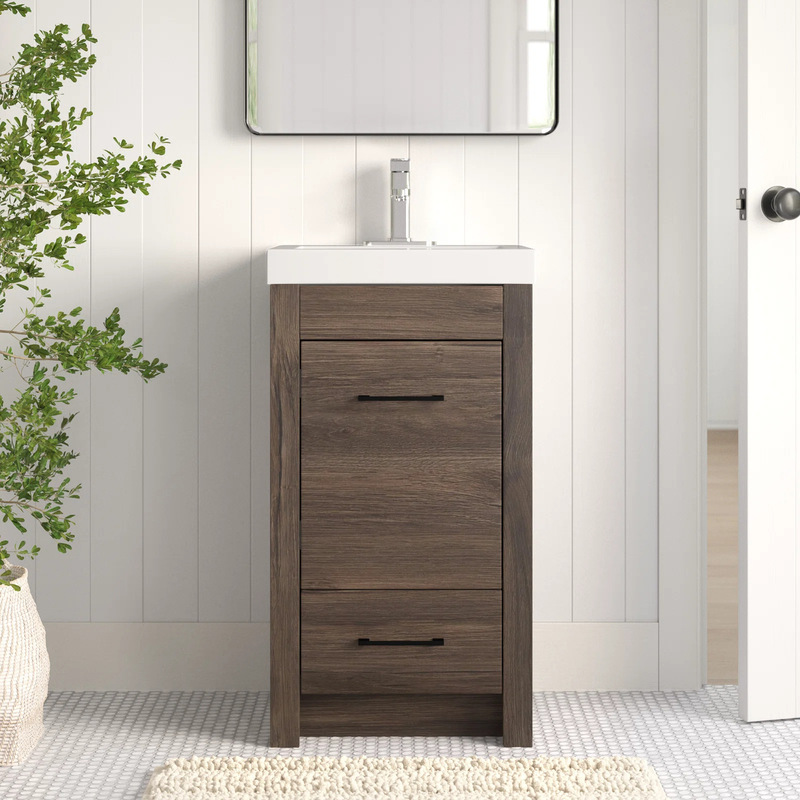 Bathroom brown sink cabinet floor cabinet freestanding storage 2 drawers small space hot selling factory wholesale toilet Bathroom brown sink cabinet floor cabinet freestanding storage 2 drawers small space hot selling factory wholesale toilet