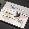 304 stainless steel tableware, knives and fork spoon set hotel supplies Western dining knife dessert coffee spoons can laser logo