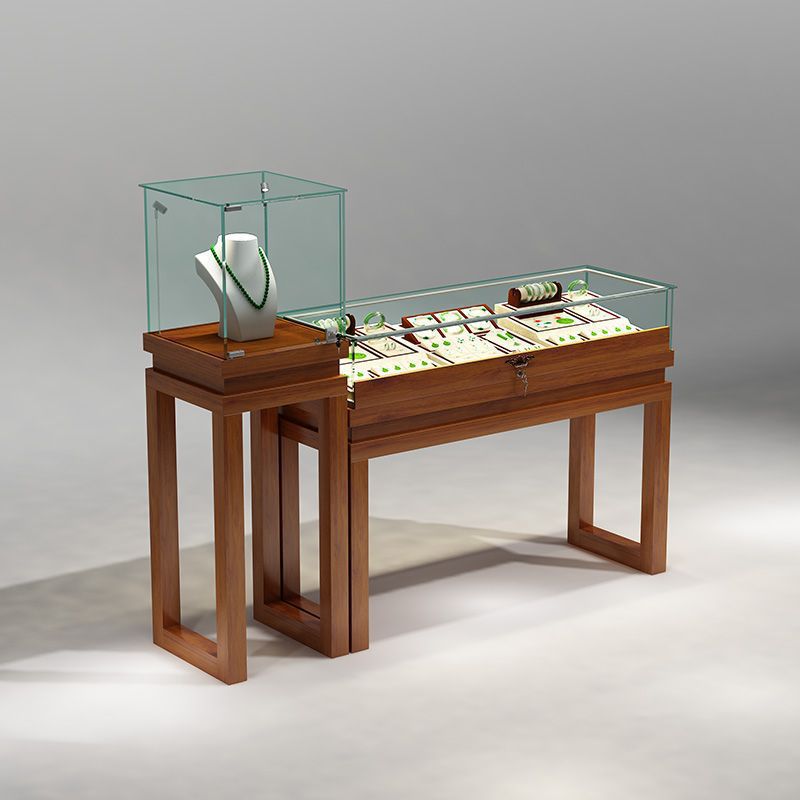珠宝展示柜复古实木饰品古玩玉器博物馆展厅展馆纪念品柜台产品柜