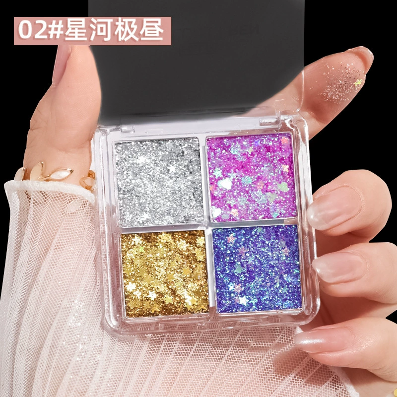 Matte Eyeshadow Palette, multi-shade 4–7 pan (matte, shimmer, glitter) with primer option