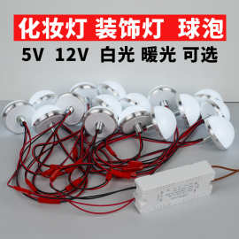 单色白光 5V 12V低压 led光源贴片灯芯可适用化妆镜装饰灯球泡