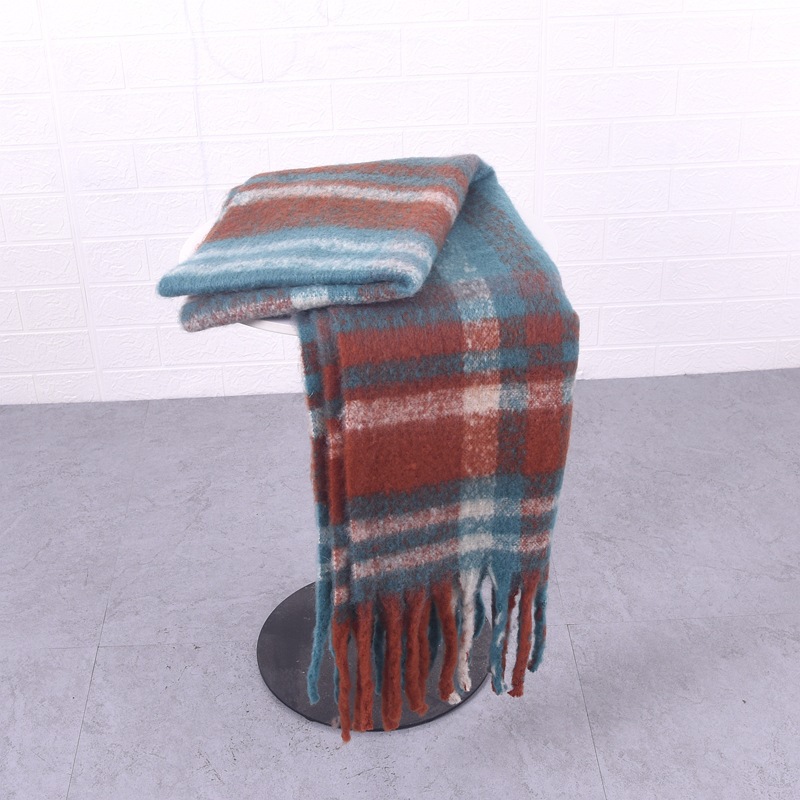 Unisex Simple Style Plaid Imitation Cashmere Scarf display picture 18