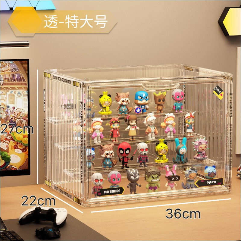 アクリルブラインド収納ケース防塵厚手透明高颜値展示棚泡マット手作り展示ケース|undefined