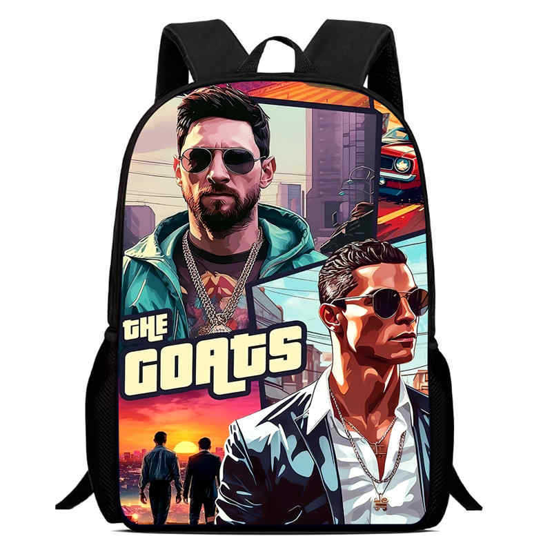 Amazon crossover nueva mochila con estampado periférico de futbolista mochila escolar para estudiantes mochila para niños