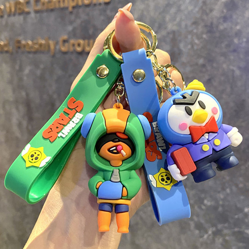 New cross-border creative cartoon wilderness chaos bucket doll key chain pendant bag car key chain accessories hair