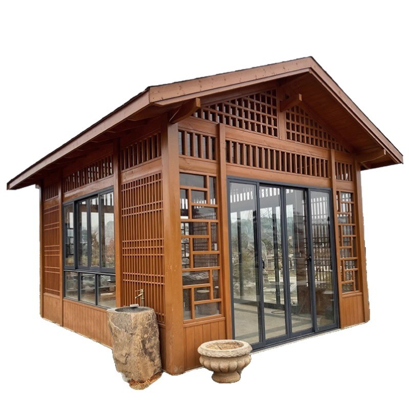 Área escénica al aire libre Cottage Triangle Red Forest Camping Residence Hotel Cottage Mobile Patio Café